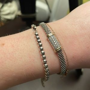 [Dyadema] sterling & gold mesh bracelet